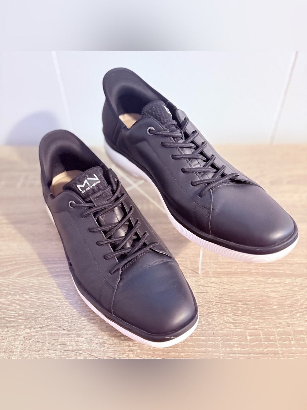 Mark Nason Skechers Black Leather Sneakers Men’s Size 12 Comfort Lace Up